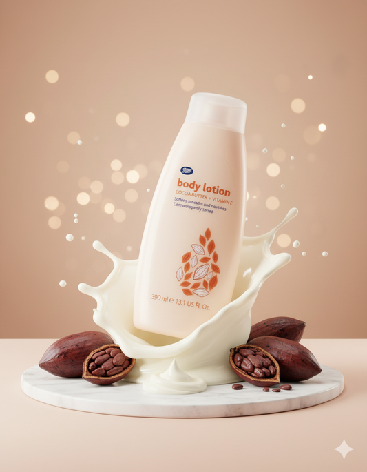 Boots Cocoa Butter + Vitamin E Body Lotion, 390ml
