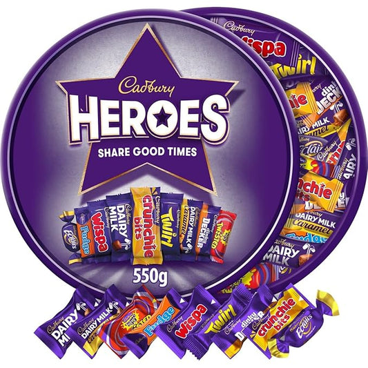 Cadbury Heroes Assorted Chocolate Tub 550g (Gift Pack)