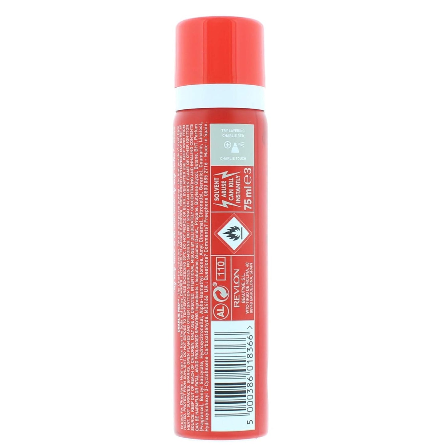 Revlon Charlie Red Perfumed Body Spray 75ml