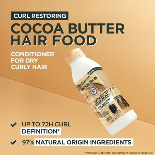 Garnier Curl Restoring Hair Food Cocoa Butter Conditioner for Dry Curly Hair 350ml