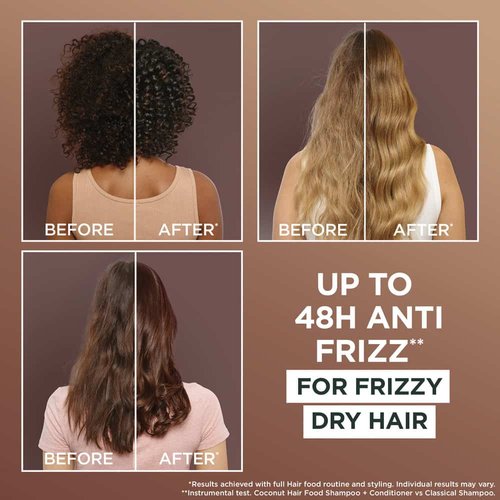 Garnier Smoothing Hair Food Coconut & Macadamia Conditioner for Frizzy & Unruly Hair 350ml