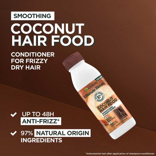 Garnier Smoothing Hair Food Coconut & Macadamia Conditioner for Frizzy & Unruly Hair 350ml
