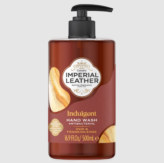 CUSSONS IMPERIAL LEATHER INDULGENT ANTIBACTERIAL HAND WASH OUD & FRANKINSCENCE 500ML
