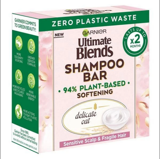 Garnier Ultimate Blends delicate oat softening Shampoo Bar for fragile Hair 60g