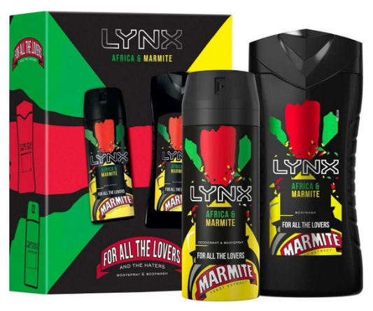 LYNX Africa & Marmite Body Spray & Body Wash Duo Gift set