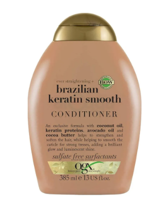 OGX Ever Straightening Brazilian Keratin Smooth And Sleek Conditioner (Sulfate Free) 385ml