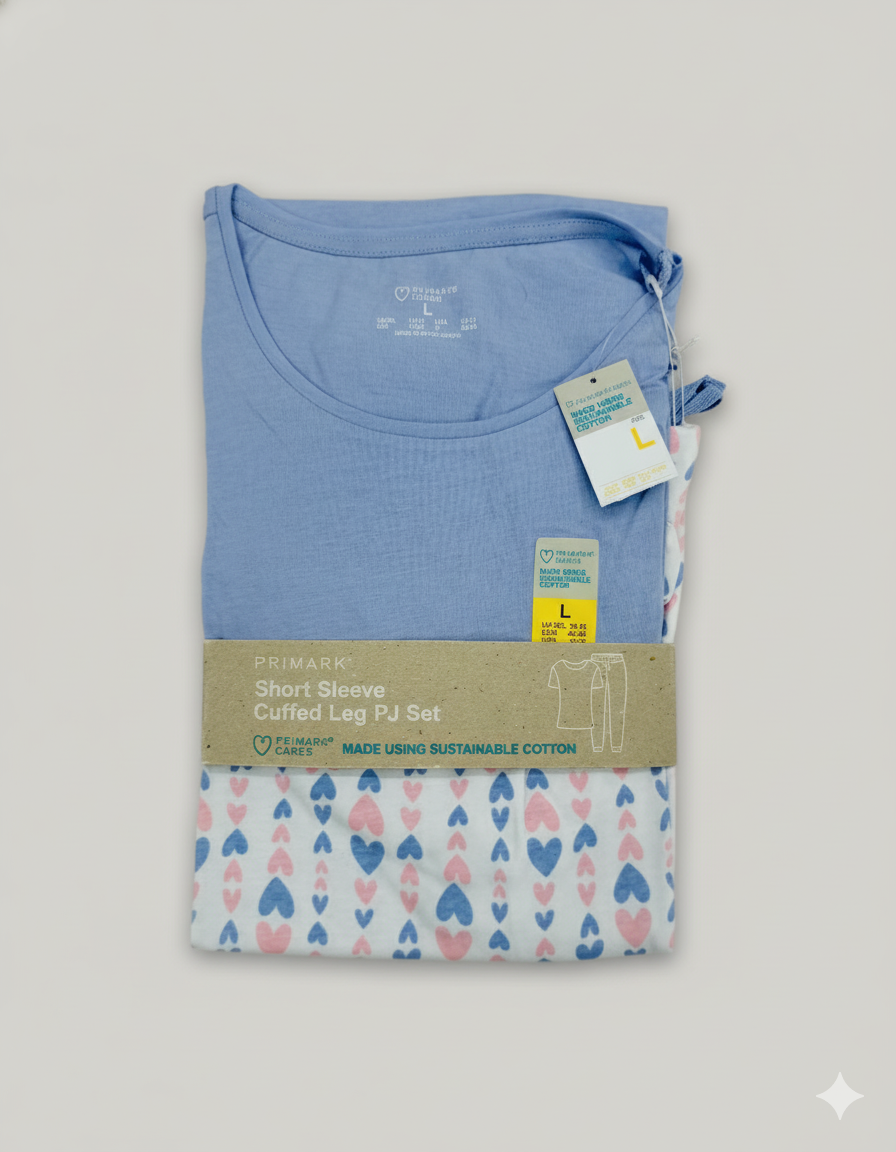 PRIMARK Short Sleeve Pyjama Sets (PJ Set) SIZE (Large)