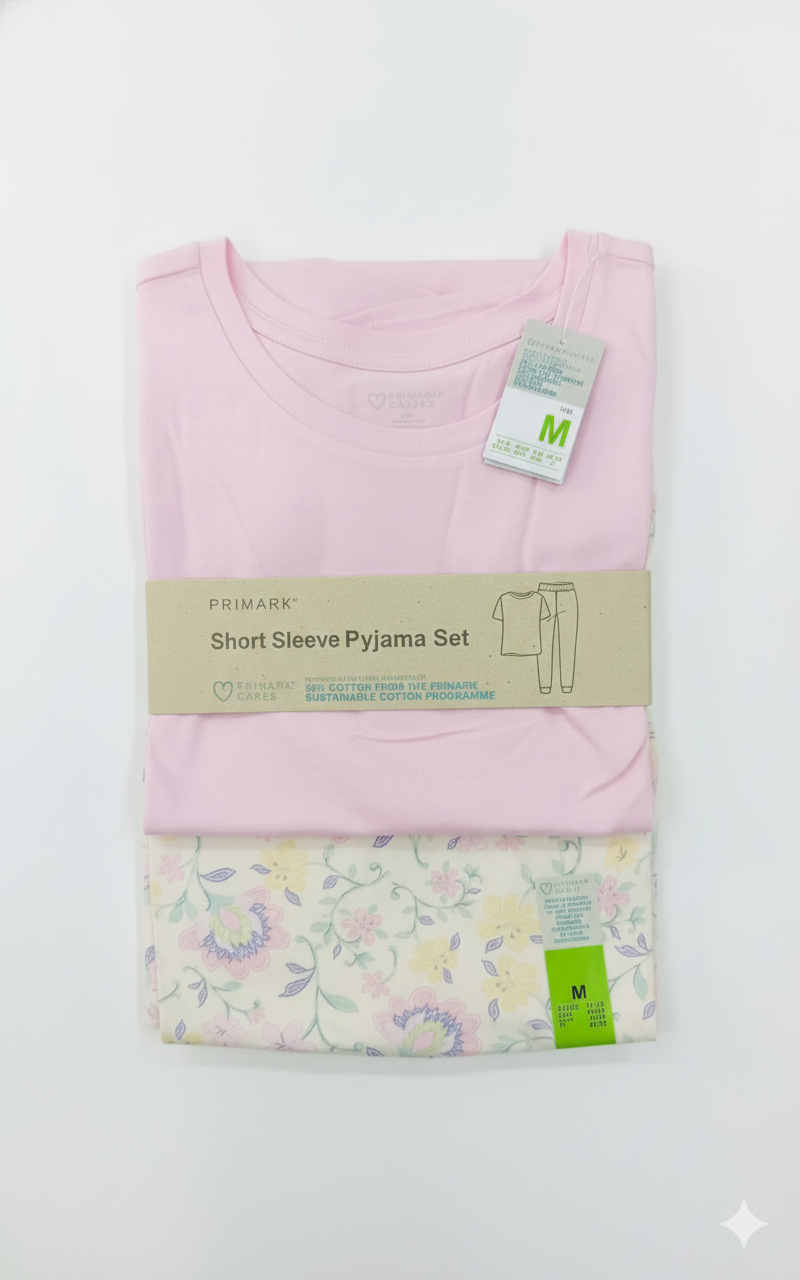 PRIMARK Short Sleeve Pyjama Sets (PJ Set) SIZE (Medium)