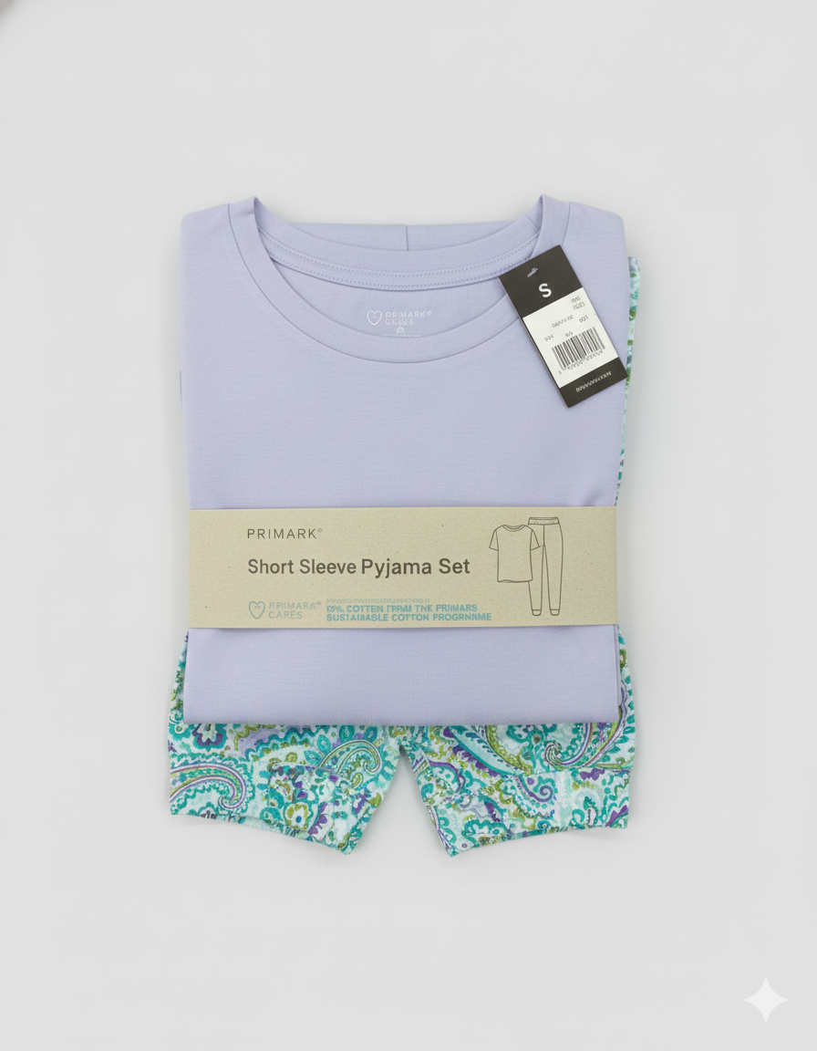 PRIMARK Short Sleeve Pyjama Sets (PJ Set) SIZE (Small)