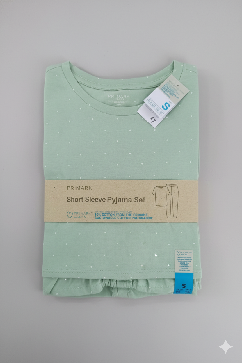 PRIMARK Short Sleeve Pyjama Sets (PJ Set) SIZE (Small)