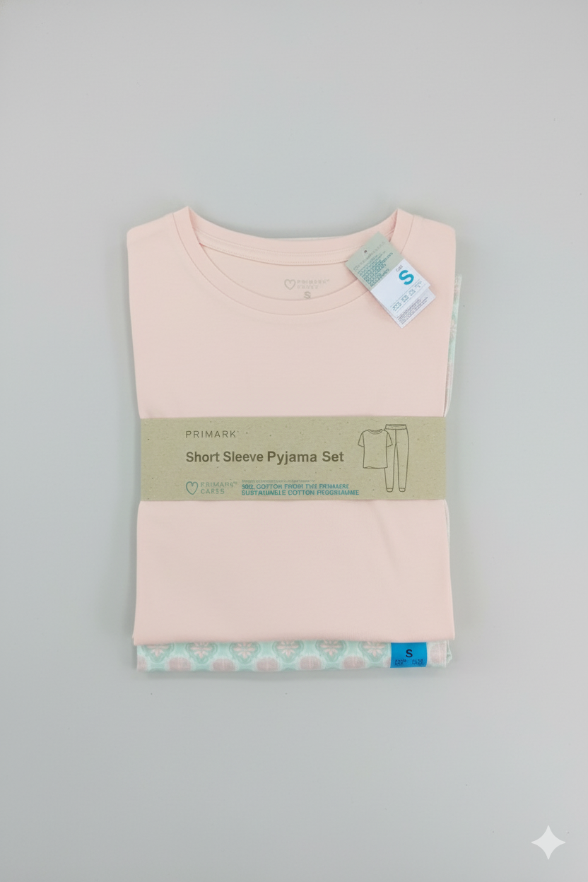 PRIMARK Short Sleeve Pyjama Sets (PJ Set) SIZE (Small)