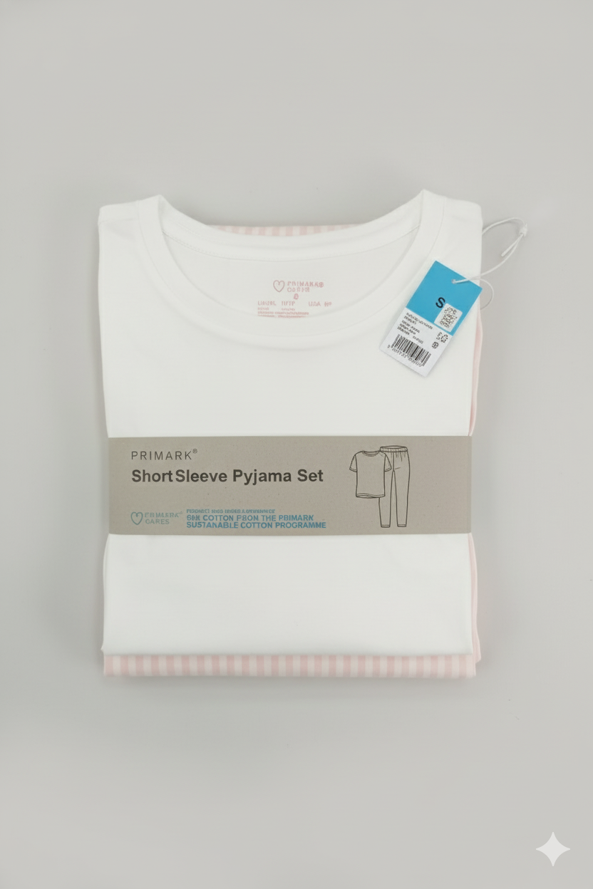 PRIMARK Short Sleeve Pyjama Sets (PJ Set) SIZE (Small)