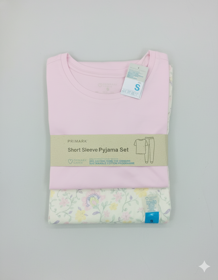 PRIMARK Short Sleeve Pyjama Sets (PJ Set) SIZE (Small)