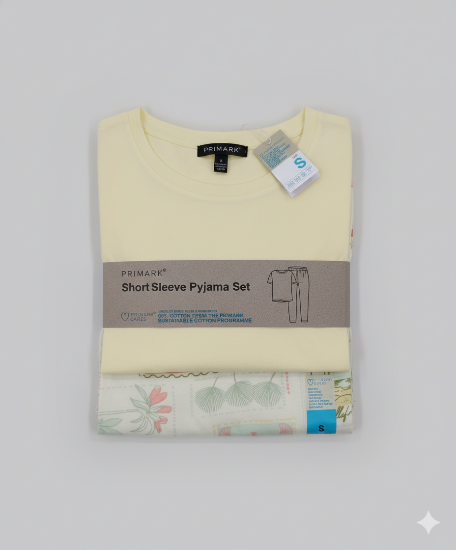 PRIMARK Short Sleeve Pyjama Sets (PJ Set) SIZE (Small)