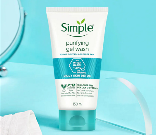 SIMPLE Purifying Gel Facial Wash (Daily Skin Detox) 150ml