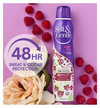 Soft & Gentle Berry bliss 48H Anti-Perspirant Deodorant Spray 250ml